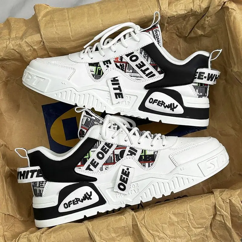 Casual Fashion Leather Sneakers New Skateboard Men Shoes Outdoor Running Sports Shoes Hiking Tennis Platform Luxury Footwear New