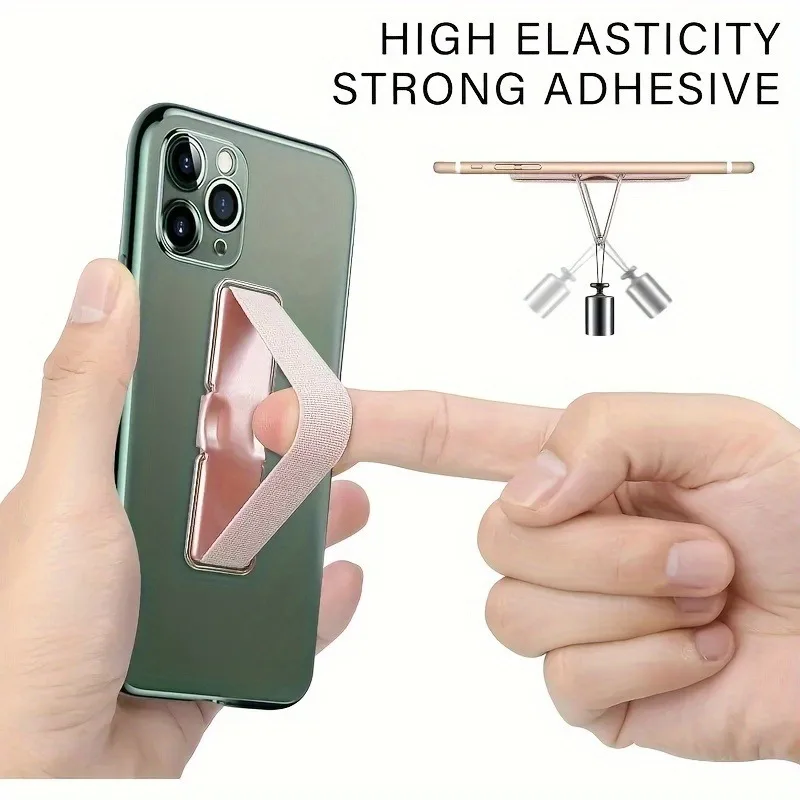 New Wrist Band Cell Phone Holder Finger Grip Mobile Phone Stand Push Back Sticked Socket Bracket for IPhone Samsung Xiaomi