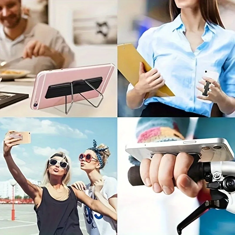 New Wrist Band Cell Phone Holder Finger Grip Mobile Phone Stand Push Back Sticked Socket Bracket for IPhone Samsung Xiaomi