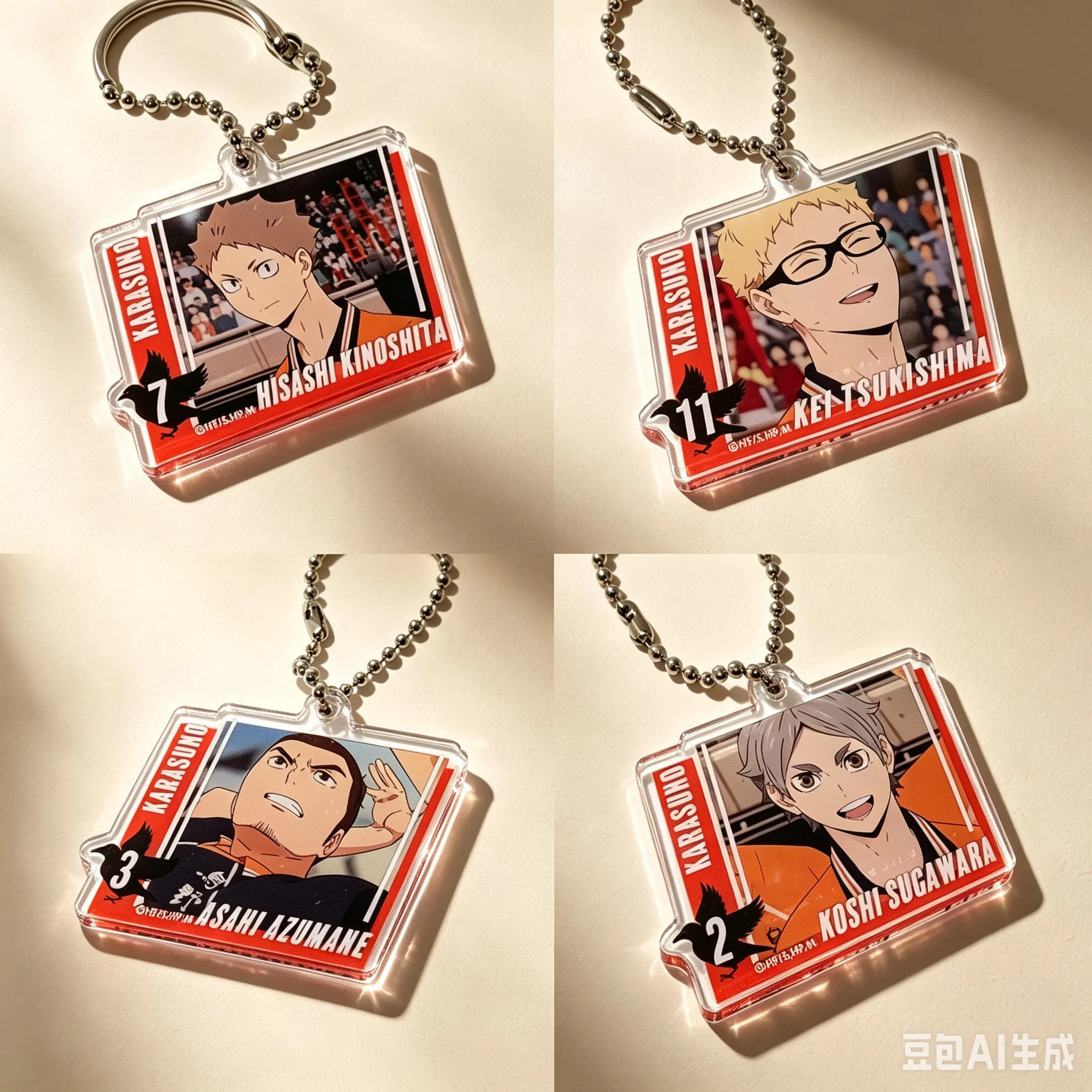 Classic Cartoon High Definition Images Haikyu!! Figure Decoration Bag Car Key Ring Interesting Charm Gift Anime Acrylic Keychain