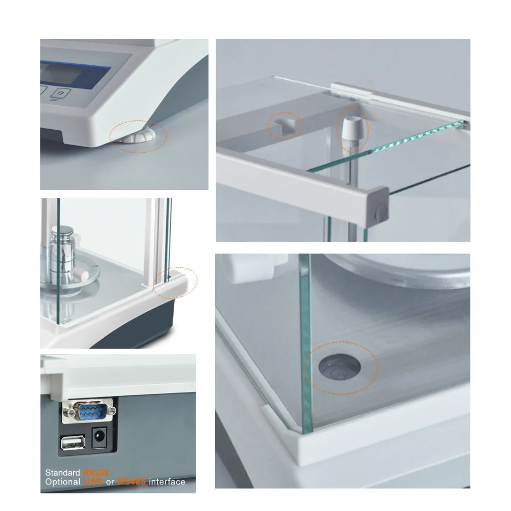 ECO Precision Balance 0.0001g with Print Function and Data Output for Quality Control and Industrial Process Weighing Needs