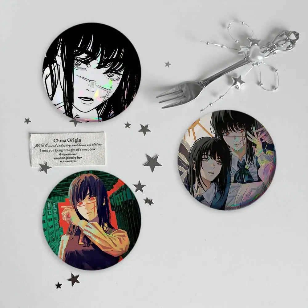 Anime C-Chainsaw M-Man Mitaka Asa Brooches Cartoon Badge Pins Backpack Hat Accessories Friend Gift