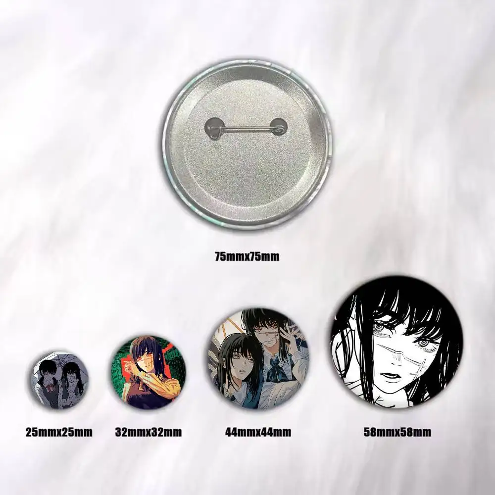 Anime C-Chainsaw M-Man Mitaka Asa Brooches Cartoon Badge Pins Backpack Hat Accessories Friend Gift