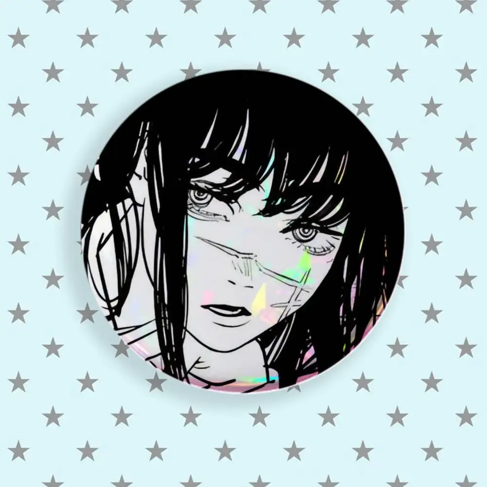Anime C-Chainsaw M-Man Mitaka Asa Brooches Cartoon Badge Pins Backpack Hat Accessories Friend Gift