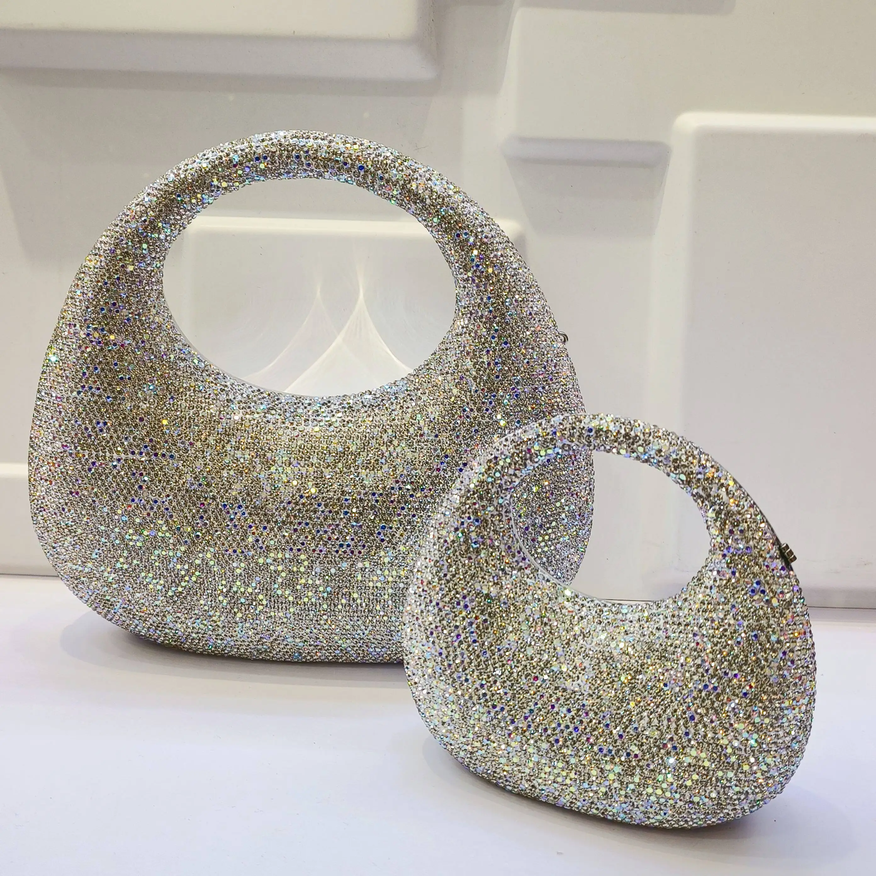 Original Designer Brand 2026 New Full Diamond Mini Diamond Handbag Shoulder Diagonal Span Diamond Bag for Women