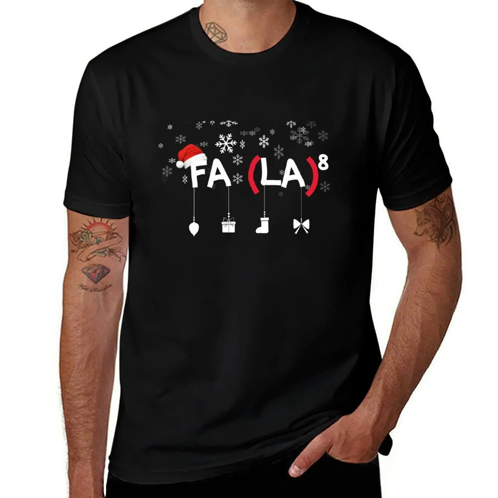 Fa La Funny Math Christmas T-Shirt Daily Wear Print T-Shirt