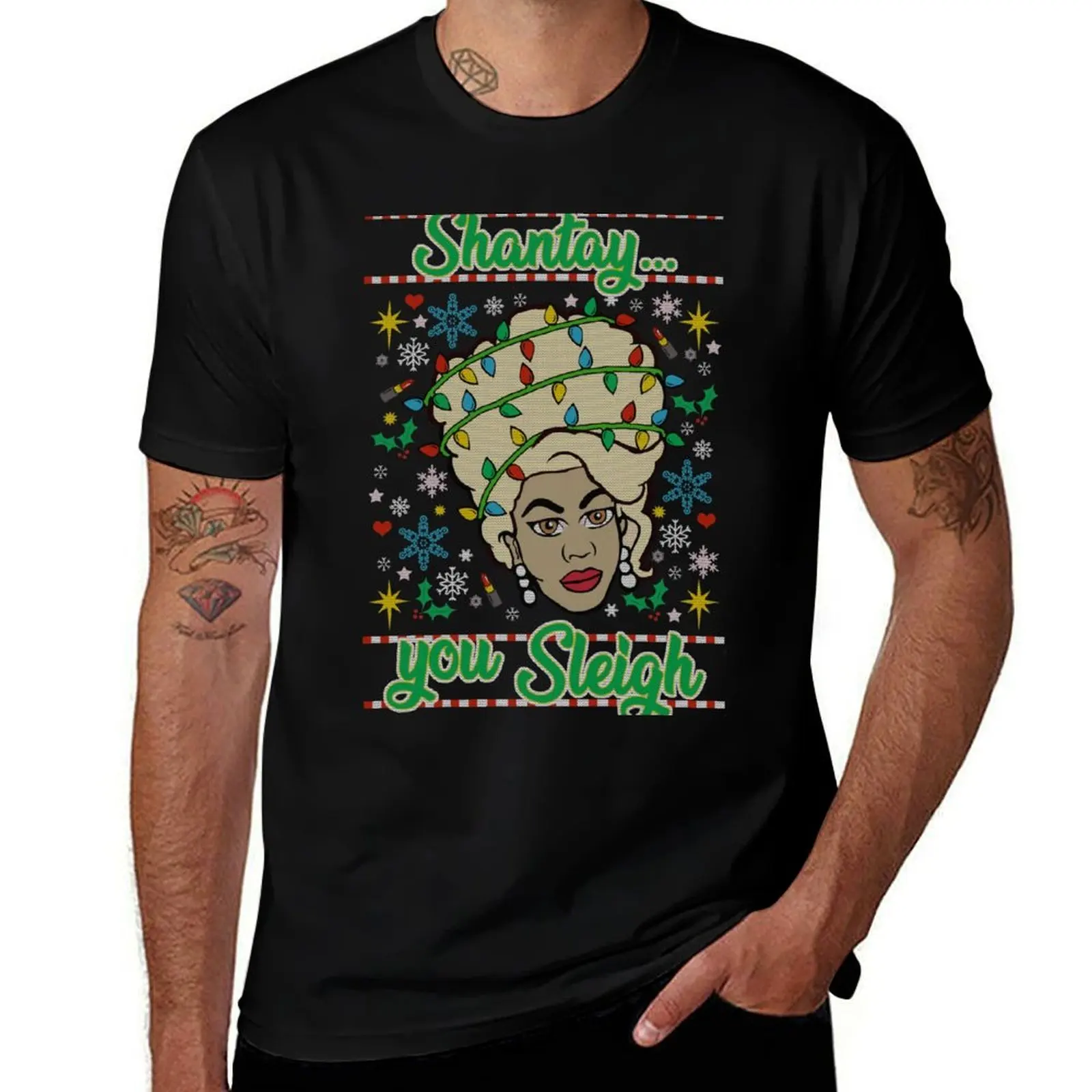 Shantay... You SLEIGH - Drag Race Christmas Sweaters T-Shirt Casual Loose Daily Wear T-Shirt