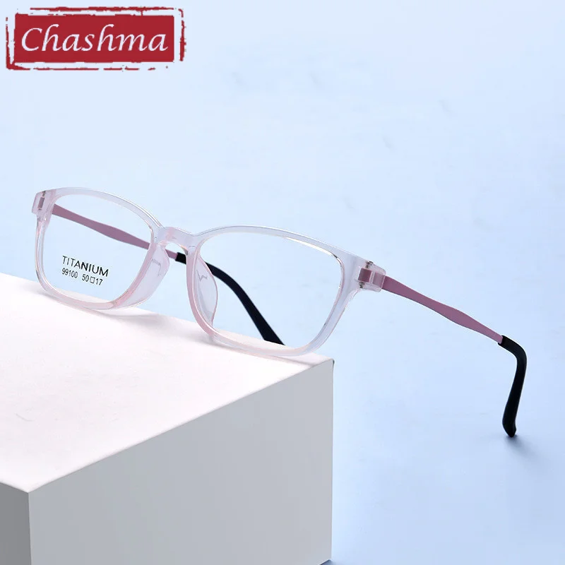 50mm Transparent Color Eyeglasses Teens Prescription Spectacle for Kids TR 90 Titanium Glasses Frame Flexible Light Gafas Child