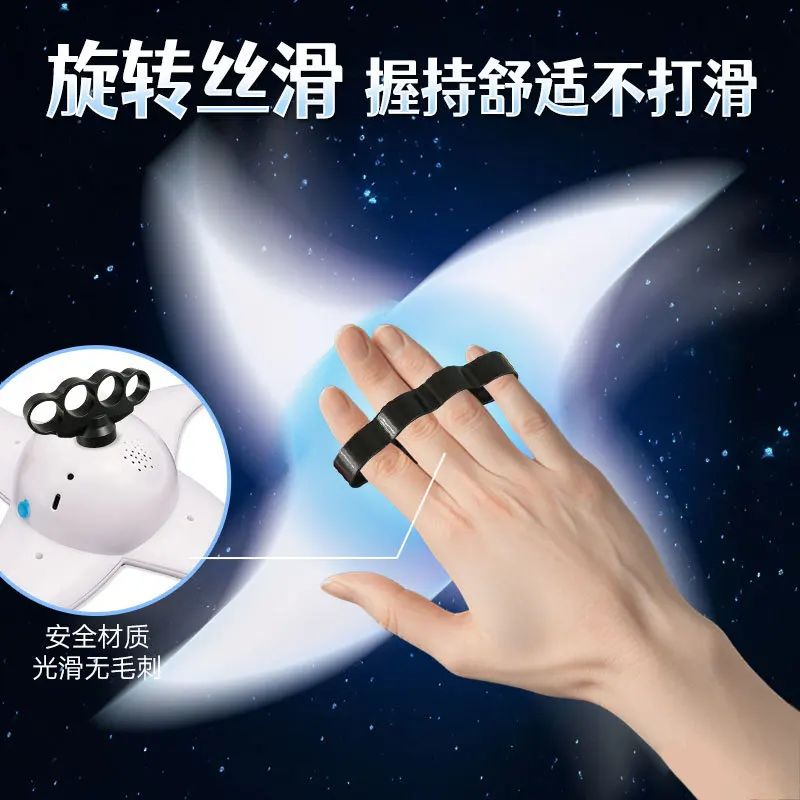 7 Color Changing Rotating Light Spinner Blade Toy LED Luminous Handheld Cos Accessory Holiday Party Photo Prop for Kids & Adults