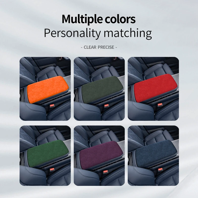 For ZEEKR 9X 2025 2026 Italian Suede Overlay on the Armrest Box Panel Cover Protection Anti Scratch Sticker Interior Accessories
