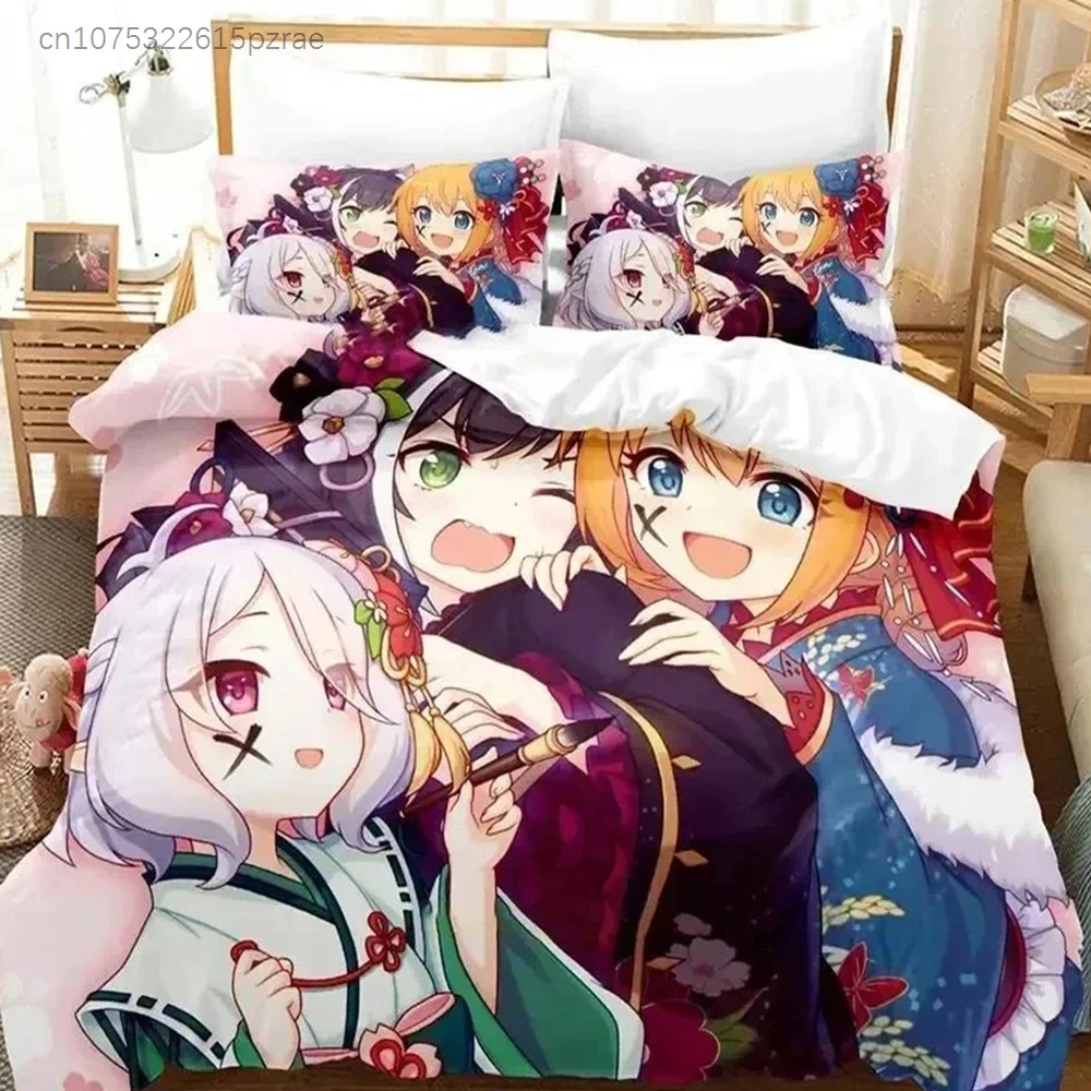 Anime Game Princess Connect! ReDive Bedding Set Duvet Cover Bed Set Quilt Cover Pillowcase Comforter King Queen Sizes Boys Adult