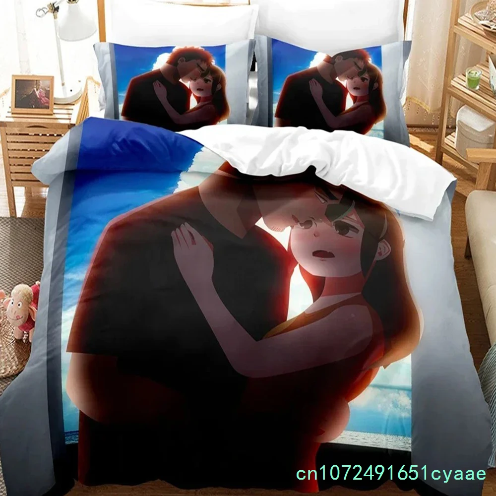 3D Printed My Senpai Is Annoying Bedding Set Anime Duvet Cover Double Twin Full Queen King Adult Kids Bedclothes Quilt Cover