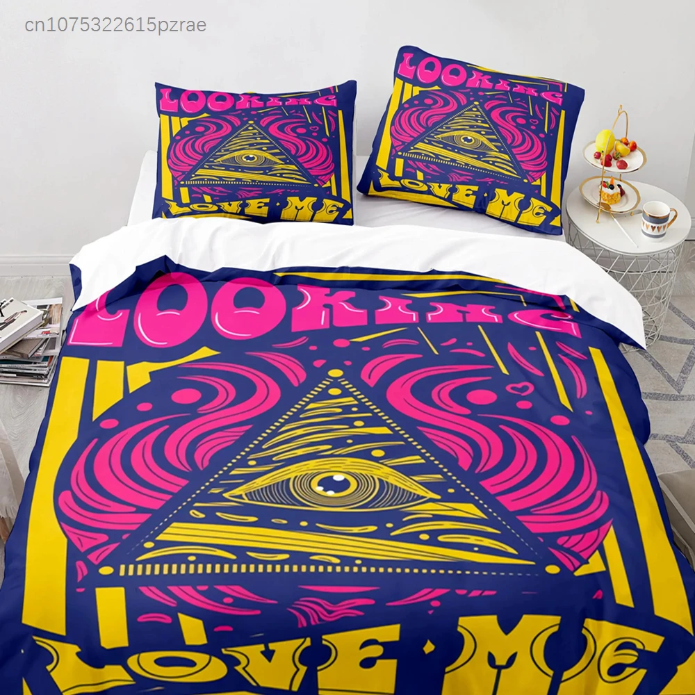 Retro Abstract King Queen Duvet Cover Colorful Vintage Style Bedding Set For Teens Adult Modern Art Polyester Quilt Cover