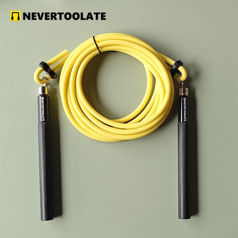 NEVERTOOLATE 360 free rotate ball bearing metal handle 6mm 11ft  80a ROPE skip skipping jump rope no tangle fitness