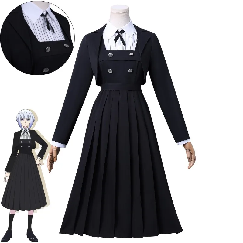 Rock is a Lady’s Hobby Shiraya Tamaki Cosplay Costume Black School Uniform Rock Girl Pleated Skirt Blazer For Women Halloween