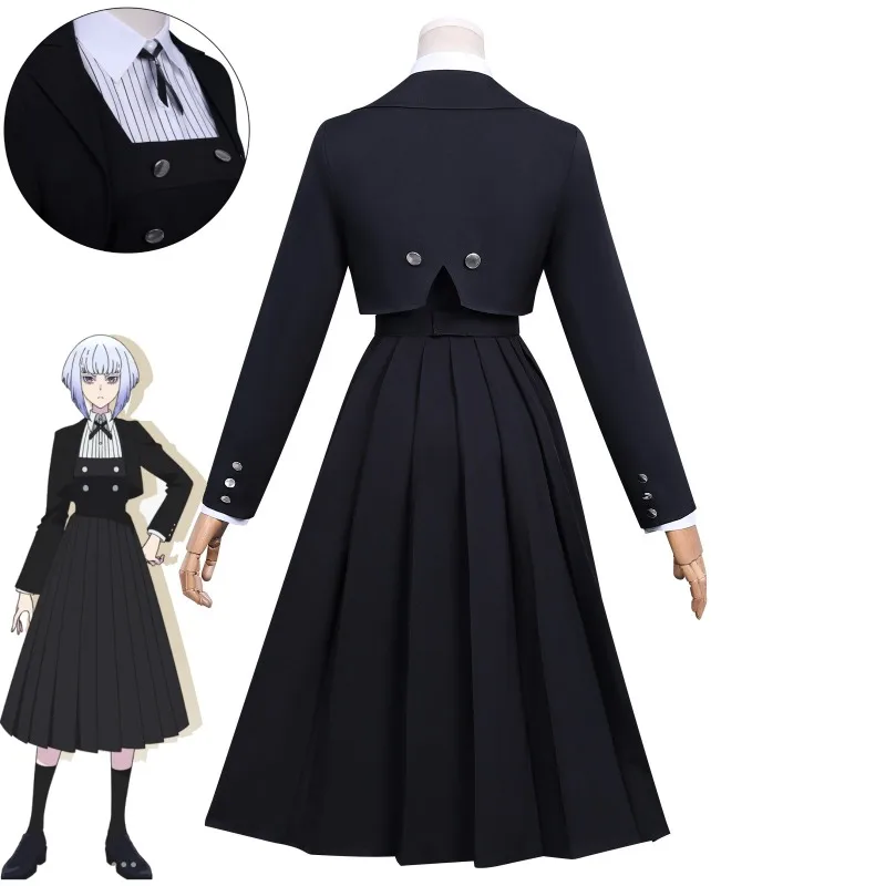 Rock is a Lady’s Hobby Shiraya Tamaki Cosplay Costume Black School Uniform Rock Girl Pleated Skirt Blazer For Women Halloween