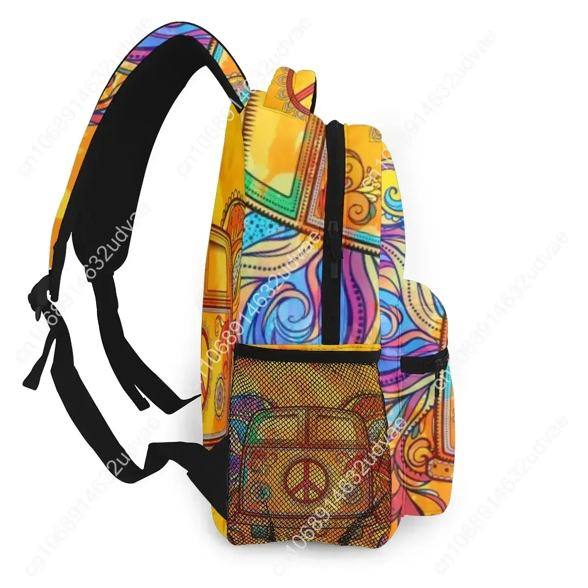 Backpack Women Shoulder Bag Hippie Car Mini Van Retro 1960s Love Fashion School Bag For Teenage Girl Backpacks Travel Bag