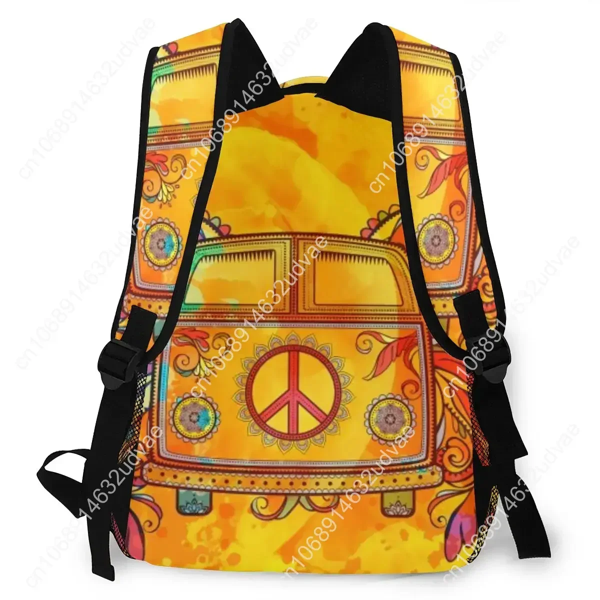 Backpack Women Shoulder Bag Hippie Car Mini Van Retro 1960s Love Fashion School Bag For Teenage Girl Backpacks Travel Bag