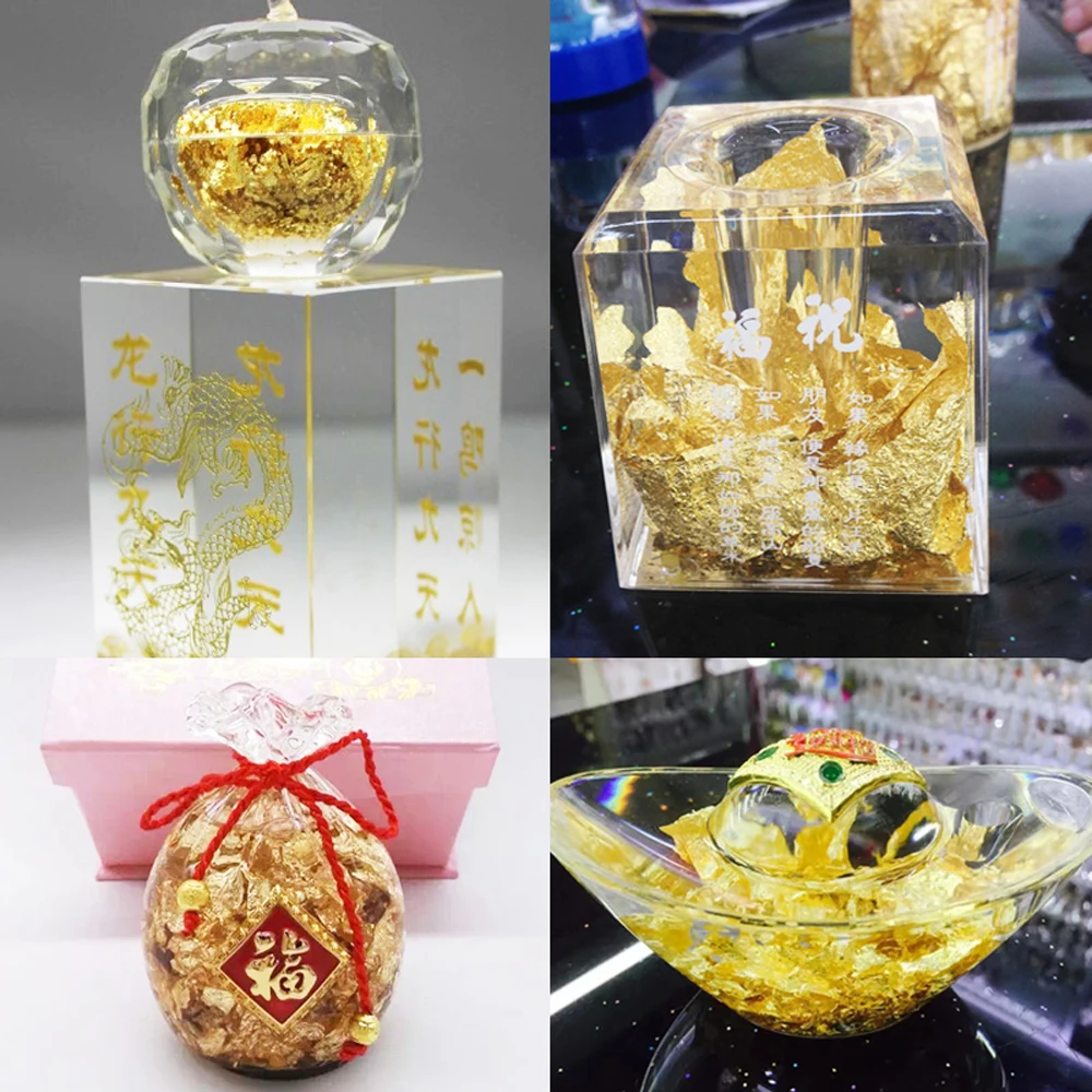 Shiny 10g Gold Foil Jewelry Luxury Resin Decoration Paper Handicraft Flake Siver Leaf Nail Beauty Gilding DIY Art Craft