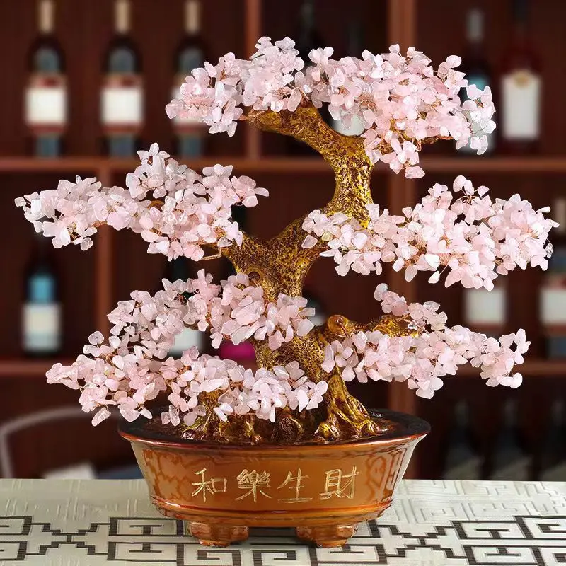 Natural Gemstone Crystal  Crystal Ornaments  Crystal Handicrafts  Bonsai Healing Stone Money Tree Life Tree
