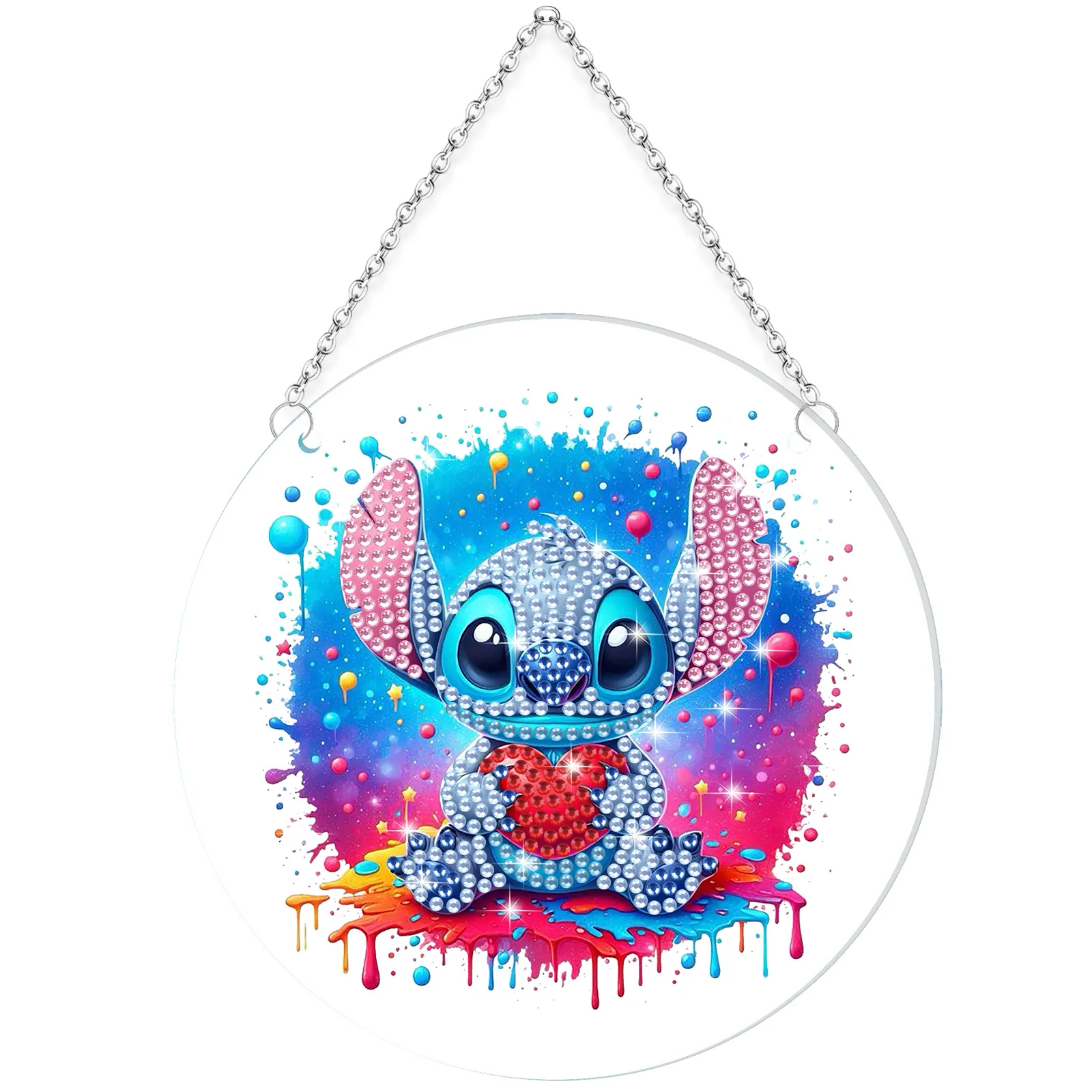 Cartoon Diamond Painting Pendant DIY Acrylic Material Handicraft Creativity Point Drill Decoration Pendant Semi-Finished Product
