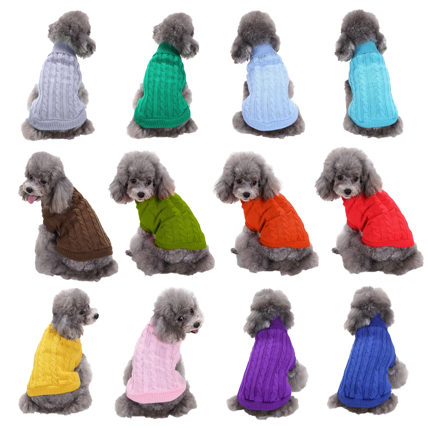 Dog Winter Clothes Knitted Pet Clothes For Small Medium Dogs Chihuahua Puppy Pet Sweater Yorkshire Pure Dog Sweater Ropa Perro