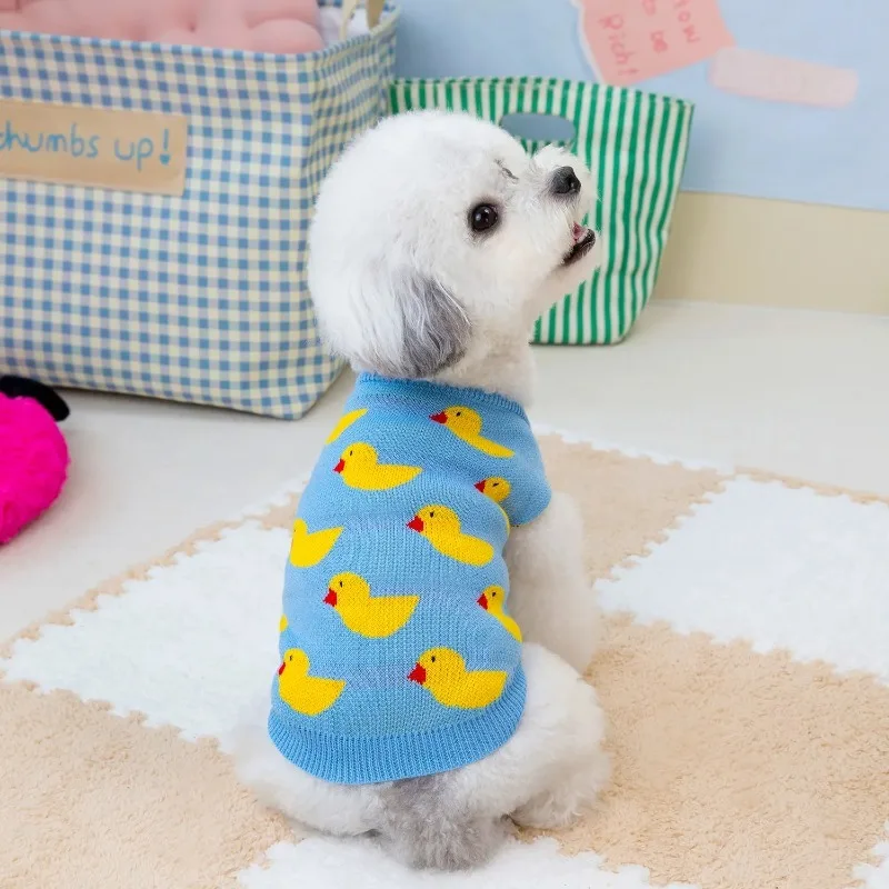 Winter Hand Knitting  Crochet Pattern Easy Sweater Cardigans Clothes Cat Outfits Coat Warm Pet Clothes for Small Dog