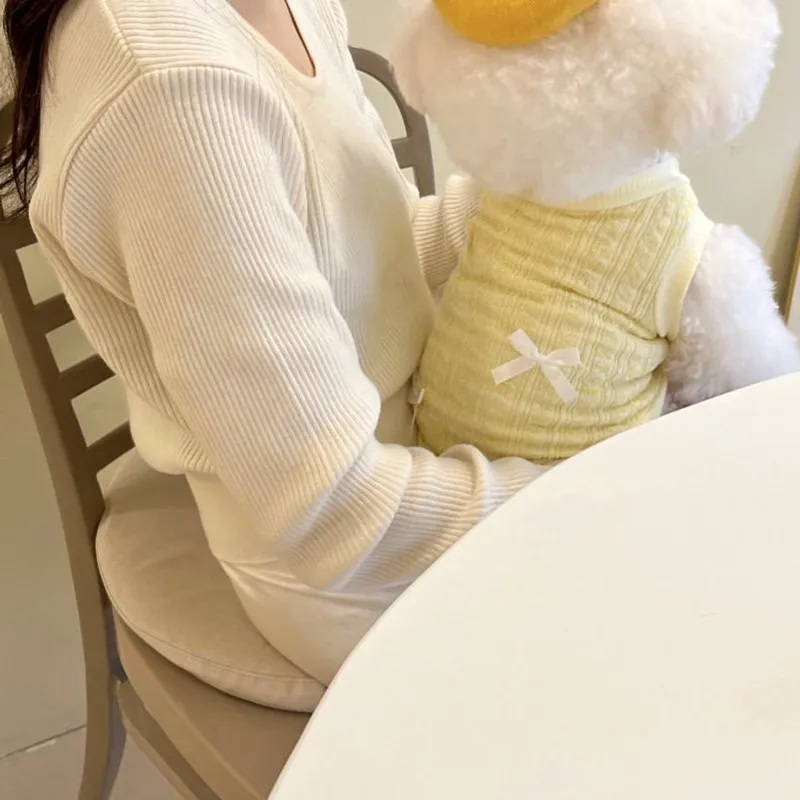 No Hat Fashion Dog Knitted Sweater Pet Dog Clothes Teddy Bear Small Dog Pomerania Autumn Winter Puppy Clothing Chihuahua
