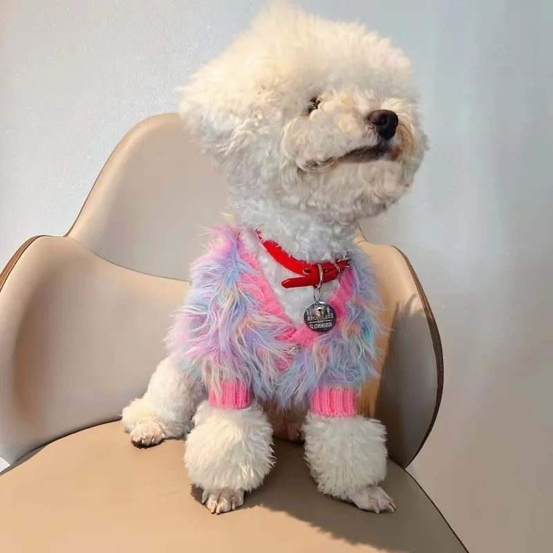 Pet  Luxury Apparel Small Medium Dog Cat Designer Pet Clothes  Winter Pet Sweater