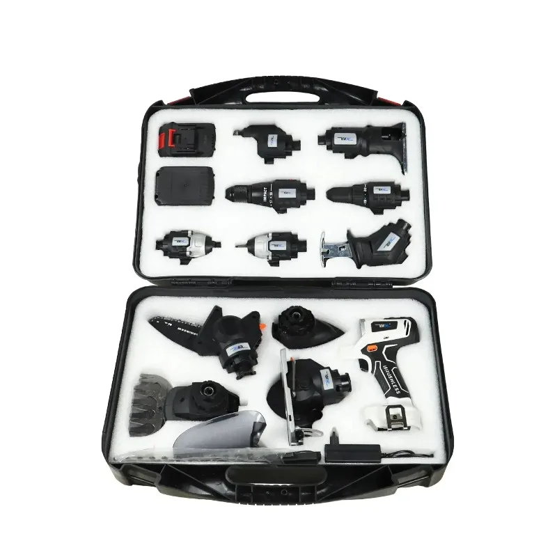 Professional 20V Multi-Function 12-Head Cordless Drill Power Tools Combination Kit Electric Drill Set Tool Sets Combo