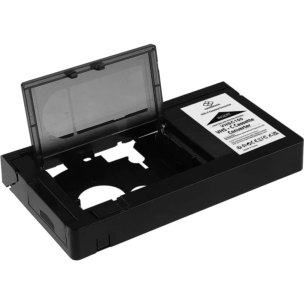 VHS-C Cassette Converter VHS to SVHS-C Cassette Adapter Convert VHS Tapes To VHS-C Half-size Video Cassettes This Conversion Box