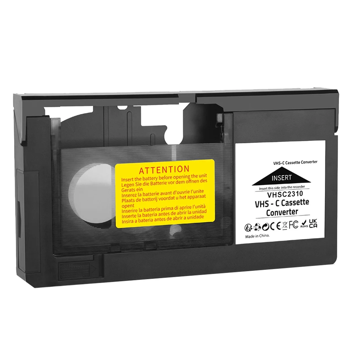 HIHI -C Cassette Converter for for for to VHSC SVHS-C Cassette Adapter Not for 8mm/MiniDV/Hi8