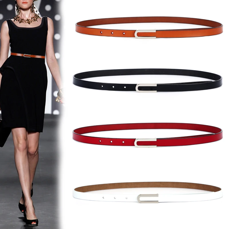Thin waist belt women with skirt leather small belt women's fashion simple with decorative dress with sweater belt women's