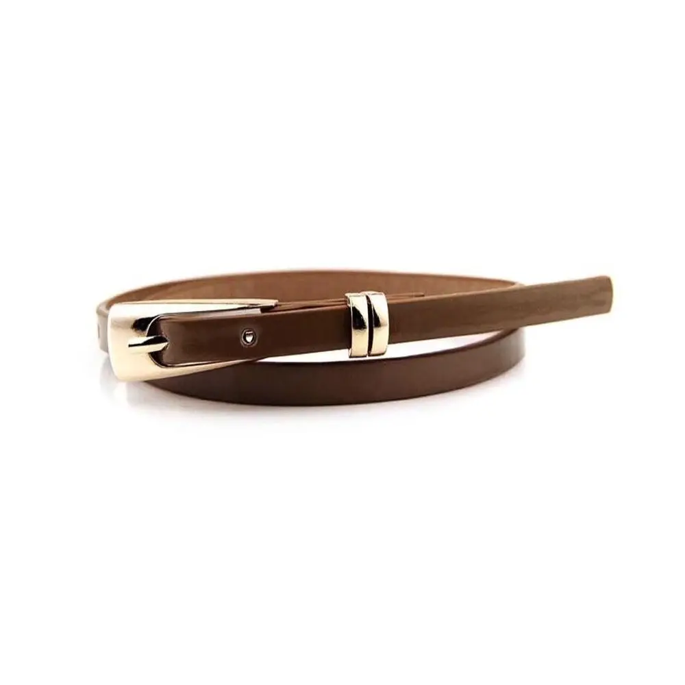 Skirt Accessories Cummerbund Cortical Women Candy Color Decoration Lady Narrow Waistband Buckle Waist Skinny Belt Thin