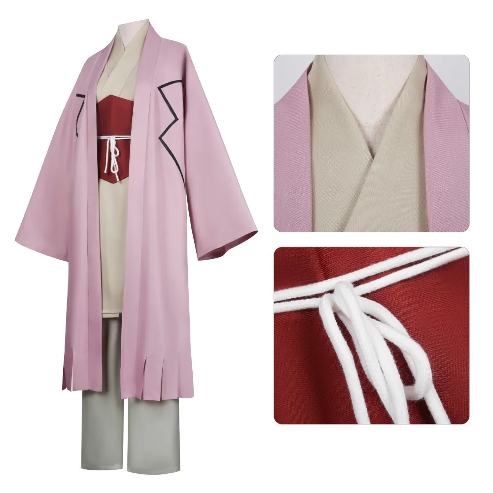Gen Asagiri Cosplay Costume Jacket with Belt Accessories Wig Set Adult Men Halloween Comic Con Carnival Stage Performance Outfit
