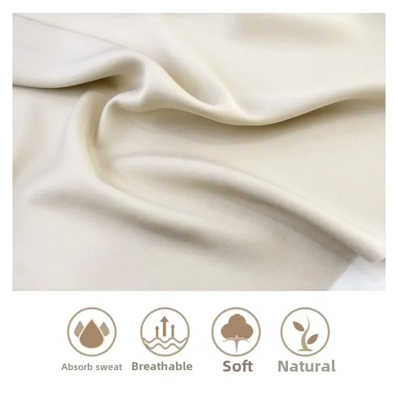 Thin Copper Ammonia Silk Lyocell Fabric Dress Shirt Pants Set Suspender Skirt Plant Fiber Moisture Absorption Breathability