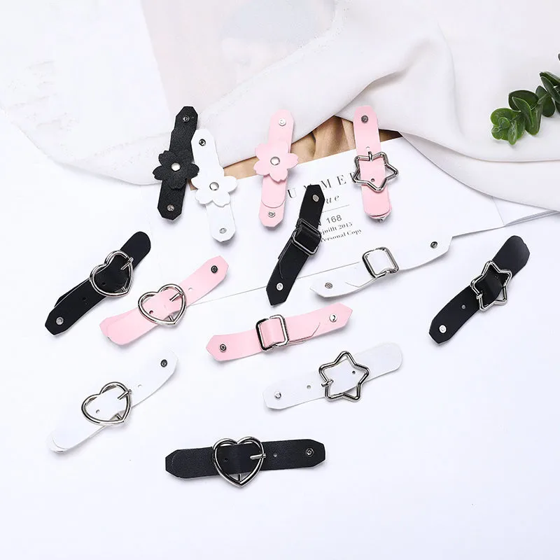 Detachable Adjustable Leather Buckle Pleated Skirt High-end Decorative Belt Buckle Cuff Decoration Accessories