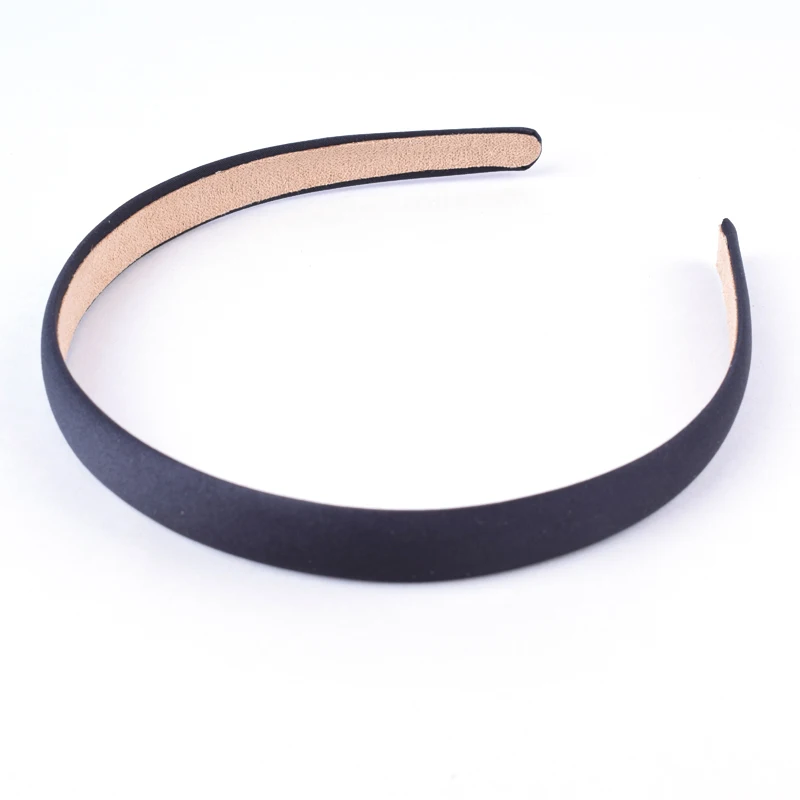 1PC Solid Satin Covered Headbands For Kids Girls 15MM Wide Candy Colors Hair Ribbon Bands Women Headwraps Hoops Hair Accessories