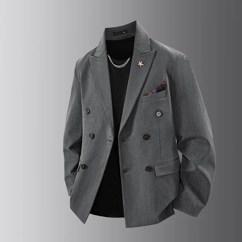 Classic Men's Suit Jacket Fashionable Casual Soft Skin-Friendly Trendy Versatile for Spring Autumn 2025