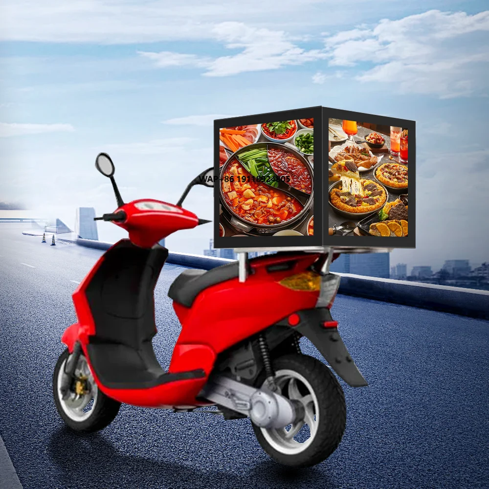 LED Light Box Display Outdoor   Advertisement Takeaway Box Advertising LED Playback Screen