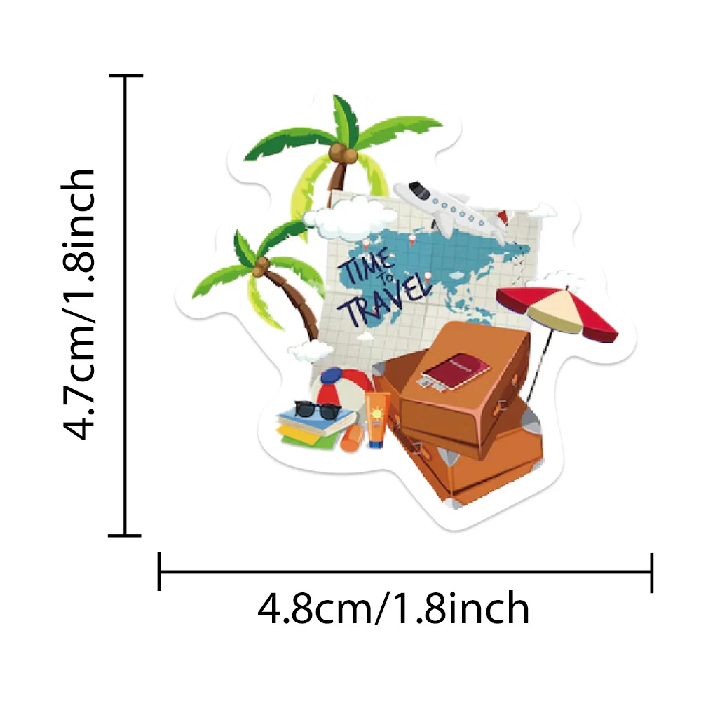 10/30/62pcs Cartoon Ocean World Stickers Blue Sea Sailing Cruise Ship Graffiti Decals Notebook Phone Luggage Sticker Decoration