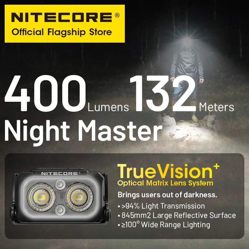 NITECORE NU25 MCT UL USB-C Rechargeable Headlamp Multiple Color Temperatures Headlight for Trail Running Trekking Backpacker