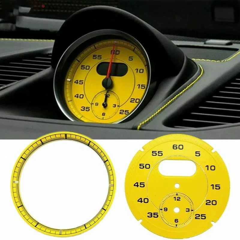 Dial Clock Gauge Chrono For Porsche Cayenne 958 Macan 718 Taycan Panamera 970 911 Compass Dashboard Stopwatch Dial Accesorios