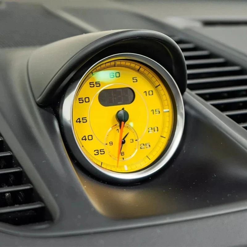 Dial Clock Gauge Chrono For Porsche Cayenne 958 Macan 718 Taycan Panamera 970 911 Compass Dashboard Stopwatch Dial Accesorios