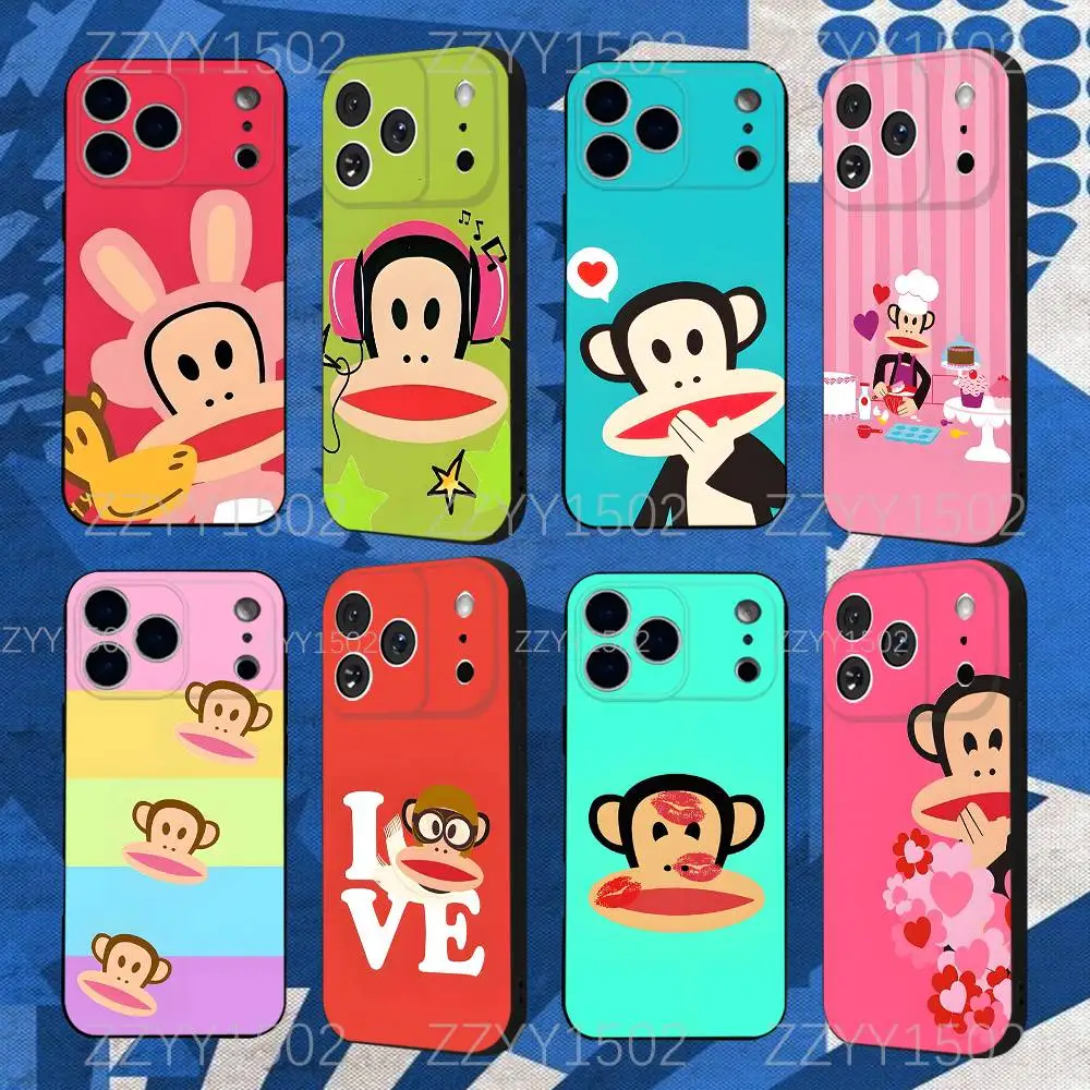 P-PaulS Monkey F-FrankS Phone Case For iPhone 17,16,15,14,13,12,11,X,XS,8,7,Pro,Max,Plus,E,SE4,Air,Mini Black Funda Shell