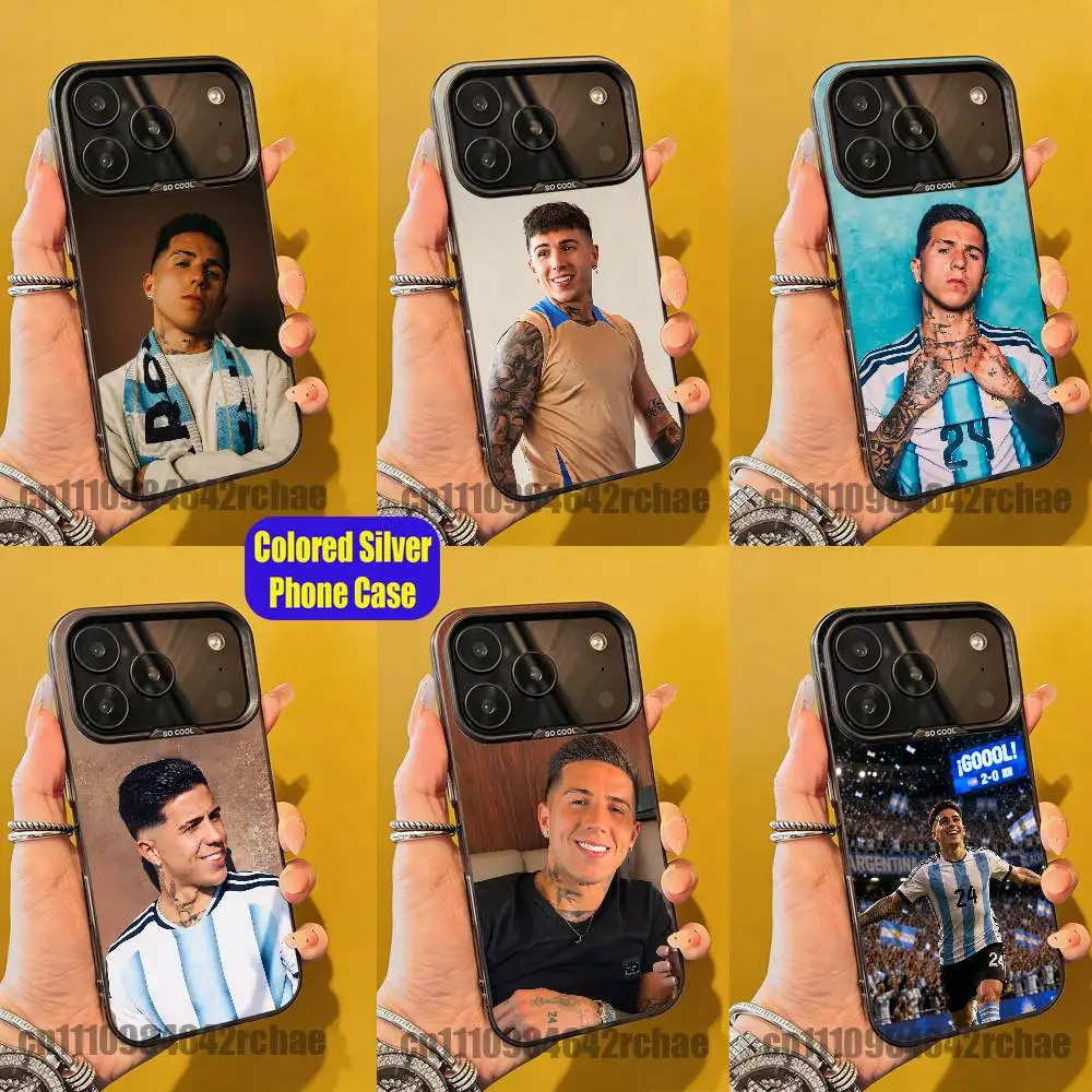 For E-Enzo F-Fernandez Phone Case For iPhone 15,16,12,14,13,17,11,E,Pro,Max,Plus,Mini,Air Color Silver Cover