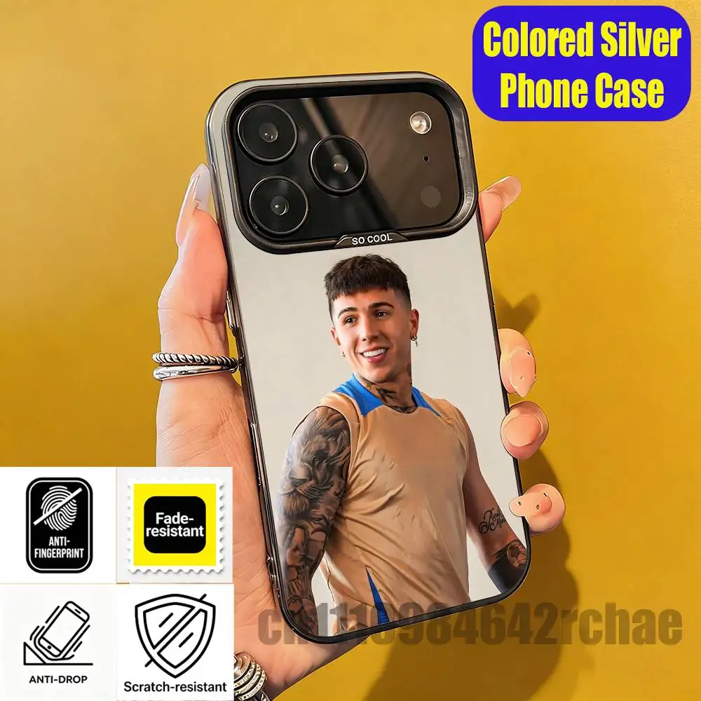 For E-Enzo F-Fernandez Phone Case For iPhone 15,16,12,14,13,17,11,E,Pro,Max,Plus,Mini,Air Color Silver Cover
