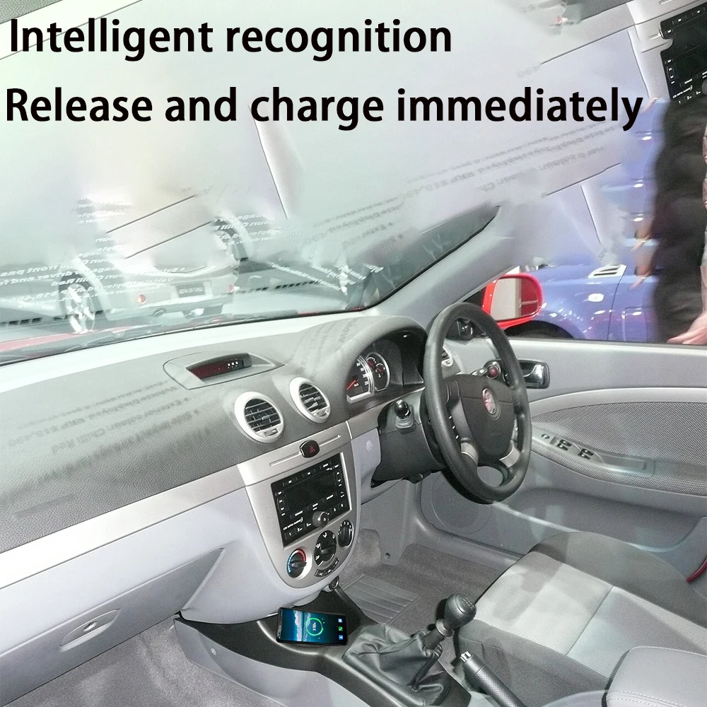 for Daewoo Lacetti Nubira Ravon Gentra Suzuki Reno Forenza J200 Center Console Storage Wireless Mobile Phone Charger 18W Panel