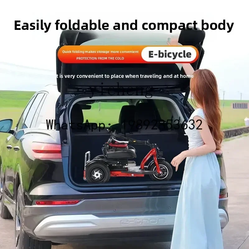 II2-27   Flying Pigeon Elderly Scooter Electric Tricycle Small Home Leisure Folding Lithium Battery Portle Battery Car