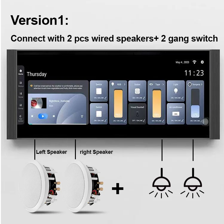12 Inch Zigbee Tuya Smart Home Control Panel Automation Gateway Scene Switch Panel All In One With Alexa Voice Control Func